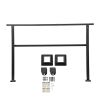 Outdoor Handrails for Steps, 4-5 Step Stair Rail Kit, Black Square Tube with Horizontal Bar, Carbon Steel Support Rails for Seniors