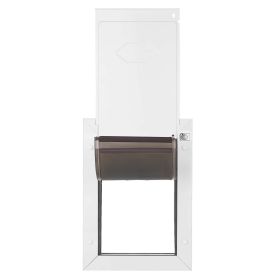 Pet Door, Medium, with Double Magnetic Flaps and Metal Frame, Strong and Weatherproof Dog Door for Interior and Exterior Doors, Easy to Install