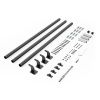 Wall Mounted Stair Handrail, 10ft Pipe Staircase Handrail, Black Galvanized Aluminum, 1.26 inch Pipe Diameter, Indoor&Outdoor Staircase Railing