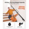 Wall Mounted Stair Handrail, 10ft Pipe Staircase Handrail, Black Galvanized Aluminum, 1.26 inch Pipe Diameter, Indoor&Outdoor Staircase Railing