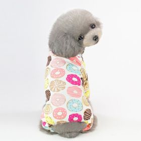Pet Pajamas For Small & Medium Dogs; Cute Dog Pajamas Cat Jumpsuit; Pet Apparel; pet clothing (Color: Donut, size: XL)