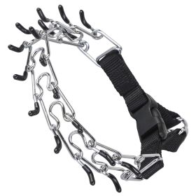 Adjustable Dog Choke Collar Training Chain Dog Necklace with Buckle for Small Medium Large Dogs (Option: DogProngCollarL)